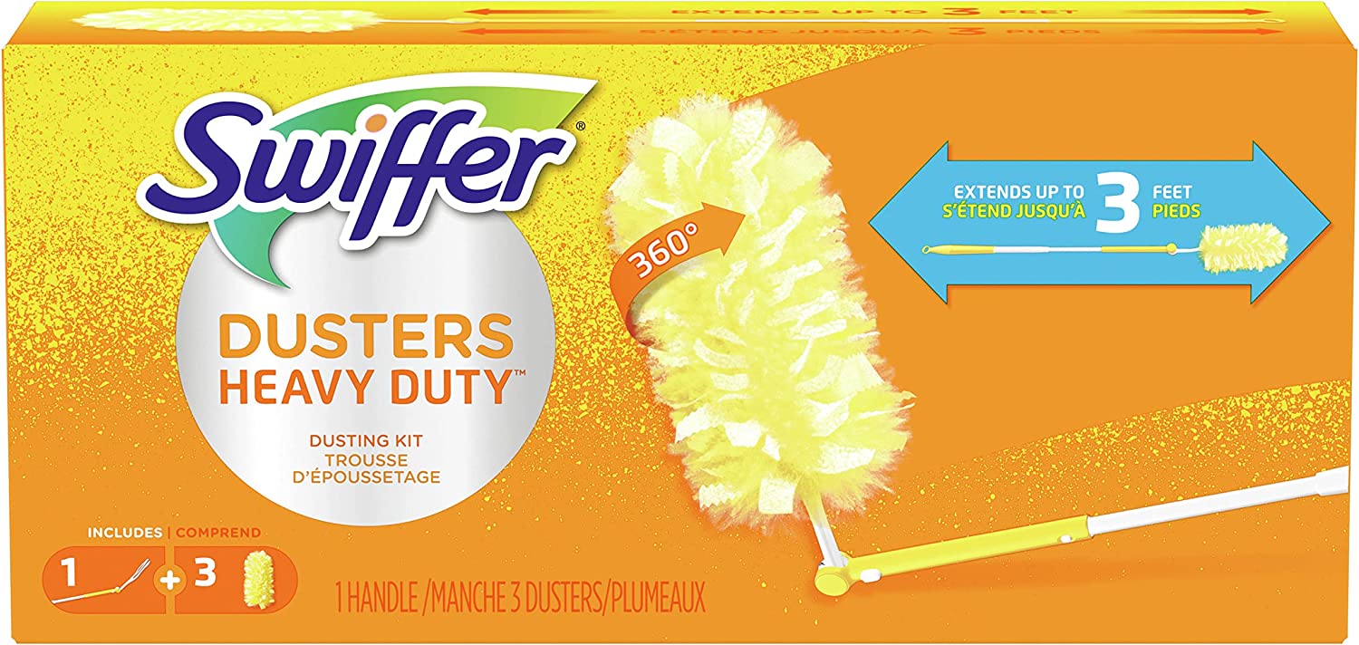 Swiffer Sweeper Kit de nettoyage pour sols secs et humides avec chiffons  résistants