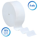 Scott® Essential Toilet Paper, Jumbo/Coreless Roll, 2 Ply, 1150' Length, White - Case of 12 (07006)