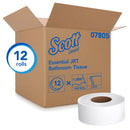 Scott® JRT Jr. Toilet Paper, White, 2-Ply, 1000’ - Case of 12 (07805)