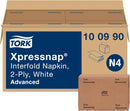Xpressnap Interfold Dispenser Napkins, 2-Ply, 6.5 x 8.5, White, 500 per pack, 12 packs (100990)