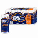 White Cloud® Kitchen Paper Towels, Strong & Absorbent, White, 11", 2-Ply, 90 Sheets - Case of 15 (10820)