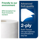 11 02 06 02 Advanced T2 - Rouleau de papier hygiénique mini jumbo doux 1075' (12/cs)