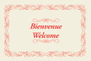Welcome Placemat, Red, Bilingual, 10" x 14", Case of 1,000 (1110)