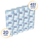 Cottonelle® Professional Toilet Paper, 2 Ply, 451 Sheets/Roll, White - Case of 20 rolls (13135)