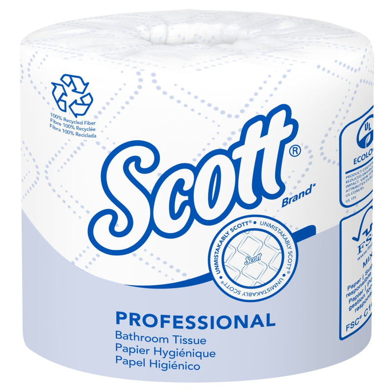 Scott® Essential™ 2-Ply Standard Roll Toilet Paper – 473 Sheets/Roll – 80 Rolls/Case (13217)