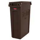 Slim Jim® with Venting Channels, Bulk, Polyethylene, 23 US gal., Brown (1956187)