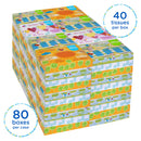 Kleenex® Facial Tissue Junior Boxes, 2-Ply, 40 Sheets - Case of 80 (21195)