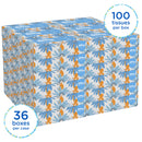 Kleenex® Facial Tissue Flat Box, 2-Ply, 100 Sheets - Case of 36 (21400)