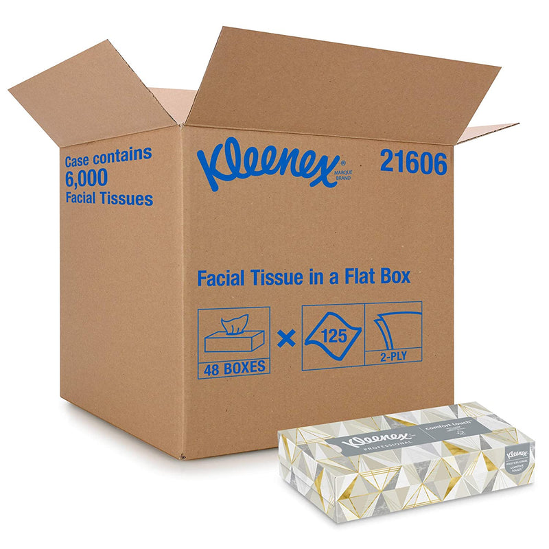 Kleenex® Facial Tissue — 2-Ply, 100 Sheets/Box, Case of 48 - (21606)