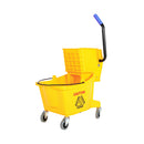 Side Press Bucket & Wringer Combo, P/P, 26-QT, Yellow (3081)