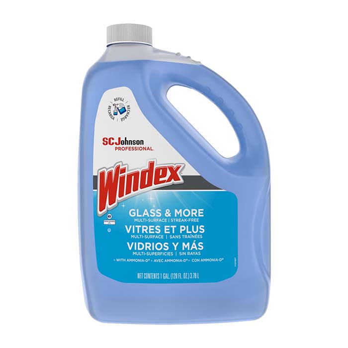 Windex Glass and Window Cleaner Refill, Original Blue, 4 L (case of 4)