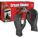 Grease Monkey® Disposable Gloves, Medium, Nitrile, 5-mil, Powder-Free, Black - Box of 100