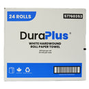 Hardwound Virgin Paper Towel Rolls, White, 205', 1-Ply - Case of 24 (57760353)