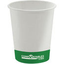 Single Wall Hot/Cold Compostable Paper Cups, Multi-Colour, 1,000 per case (Multiple Sizes)