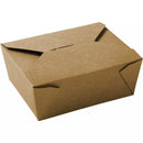 Kraft Take Out Food Containers, Corrugated, Rectangular, 6" x 4.75" x 2.5" - Case of 200 (6064)