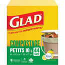 Small Compostable Bags, Regular, 17" L x 16" W, Brown, 10 L (3 Gal.) Capacity - Box of 44 (67489301615)