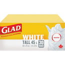 Tall 45L Unscented Garbage Bags, Regular, 24" W x 28" L, White - Box of 30 (02988)