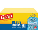 Recycling Bags, Regular, 45L, 24" W x 28" L, Blue - Box of 26 (67489303022)
