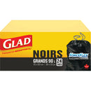 90L Garbage Bags, Regular, 30" W x 33" L, Black - Box of 24 (67489303060)