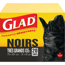 135L Garbage Bags, Regular, 31" W x 42" L, Black - Box of 20 (67489705123)