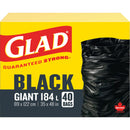 184L Garbage Bags, Regular, 35" W x 48" L, Black - Box of 40 (67489800491)