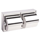 Two-Roll Toilet Paper Dispenser with Hoods, Multiple Roll Capacity (6999)
