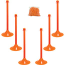 Light-Duty Stanchion & Chain Kit, 41" High, Orange (71012-6)
