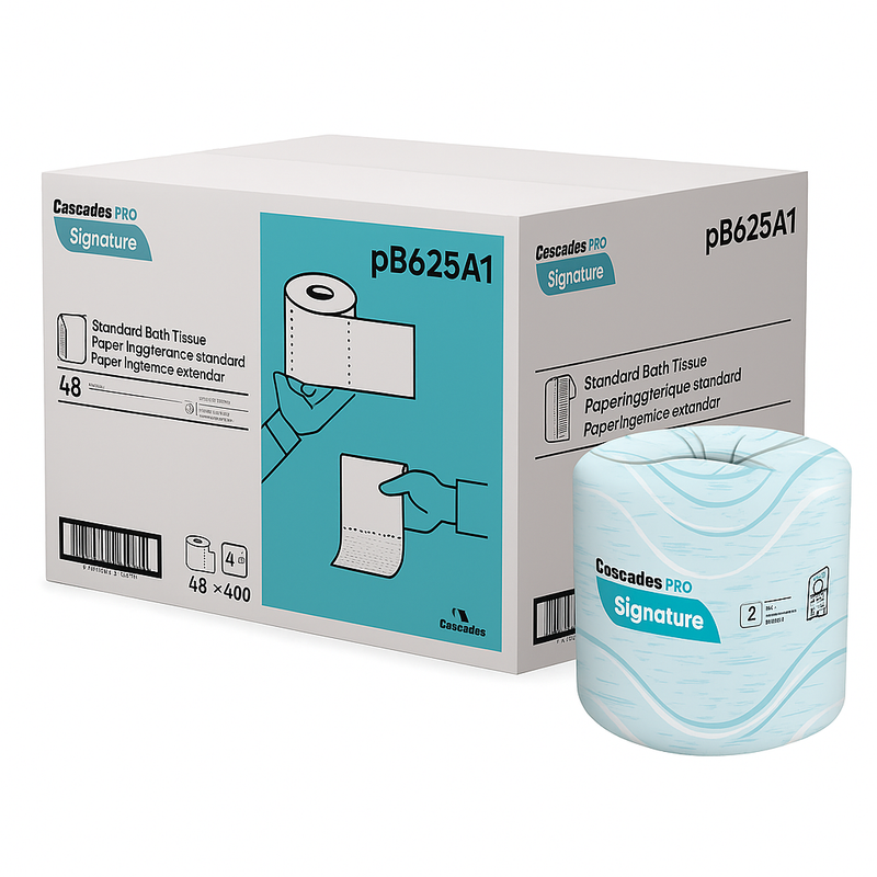 Pro Signature™ Toilet Paper — 2-Ply, 400 Sheets/Roll, Case of 48 (B625)