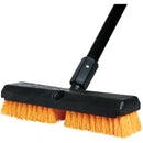 Cleaning Brush with Handle, 10" L, Polypropylene Bristles, Black/Red (BD-1011-M54)