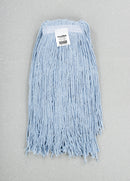 Rayon Wet Mop – Narrow Band – White/Blue - Cut End – 10/CS - 650 g (24oz)