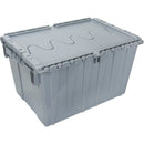 Flip Top Plastic Distribution Container, 21.65" x 15.5" x 12.5", Grey (CG125)