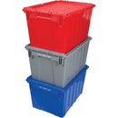 Flip Top Plastic Distribution Container, 21.65" x 15.5" x 12.5", Grey (CG125)