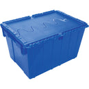 Flip Top Plastic Distribution Container, 21.65" x 15.5" x 12.5", Blue (CG127)