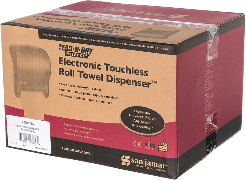 T8000TBK Tear-N-Dry Essence Hands Free Electric Universal Roll Towel Dispenser