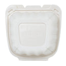 Hinged Container, 1 Compartment, 6" x 6", Ivory, 250/Case (ECOHC6-MFPP)