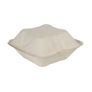 Molded Fiber Clamshell, Kraft, 6" x 6" - Case of 500 (ECOHC6N-SC)