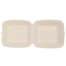 Molded Fiber Clamshell, Kraft, 8" x 8" - Case of 200 (ECOHC8N-SC)