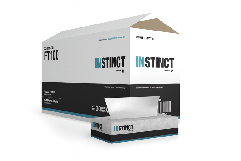 Standard Facial Tissue — 2-Ply, White, 100 Sheets, Case of 30 - INS-ts-ft100