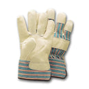 (Final Sale - 1 remaining) Leather Work Gloves, Large - Pack of 12 (1424-L)