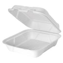 Récipient à charnière compostable en fibres Harvest® 8"x 8,1"x 2,1"(200/cs)