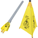 "Wet Floor" Pop-Up Safety Cone, Bilingual with Pictogram (JI455)