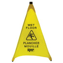 "Wet Floor" Pop-Up Safety Cone, Bilingual with Pictogram (JI455)