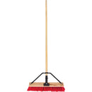 Push Broom with Braced Handle, Medium, PVC Bristles (Multiple Sizes)