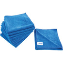 Dusting and Cleaning Cloth, Microfibre, 16" x 16", Blue - Pack of 12 (JQ715)