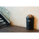 Half-Round Garbage Bin with Lid, Polyethylene, 21 US gal. (JQ886)