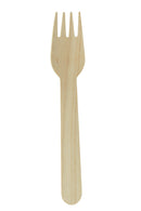 Wooden Forks, Brown, Bulk Packed, Bags of 100 - Case of 20 Bags (L8750056)