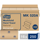Essuie-mains à plis multiples MK520A - Kraft (16 x 250/cs)