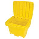 Heavy-Duty Outdoor Salt and Sand Storage Container, 30" x 24" x 24", 5.5 cu. Ft., Yellow (ND337)