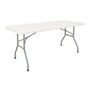 Folding Table, Rectangular, Polyethylene, 29" High, White (Multiple Sizes)