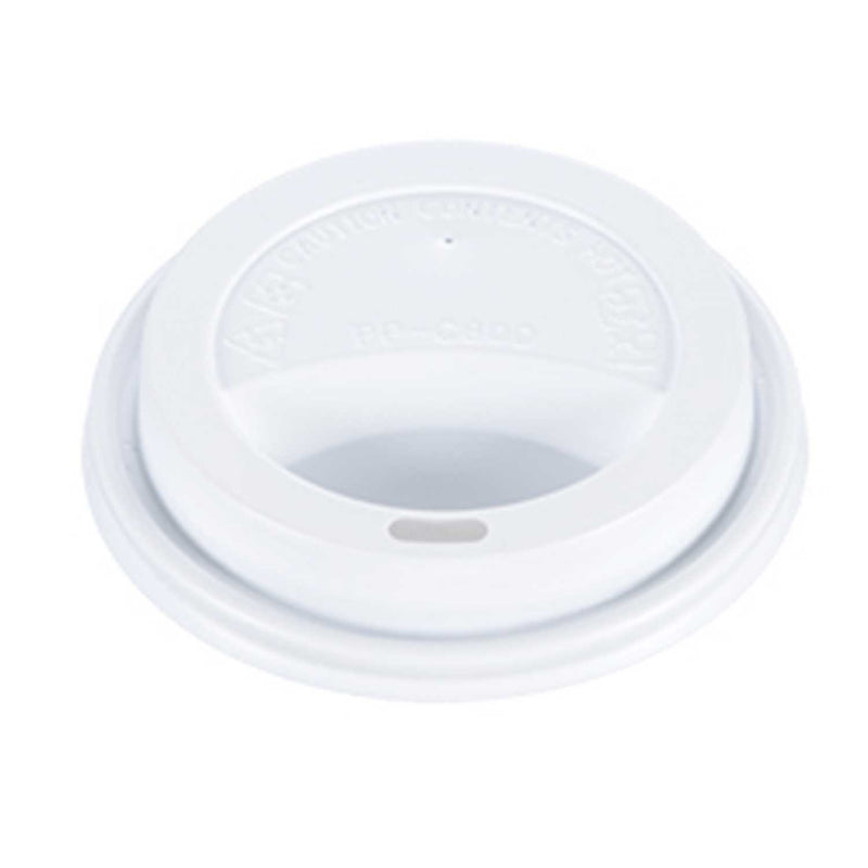 White PP Plastic Dome Lid for 10-24oz Paper Cup (1000/cs)